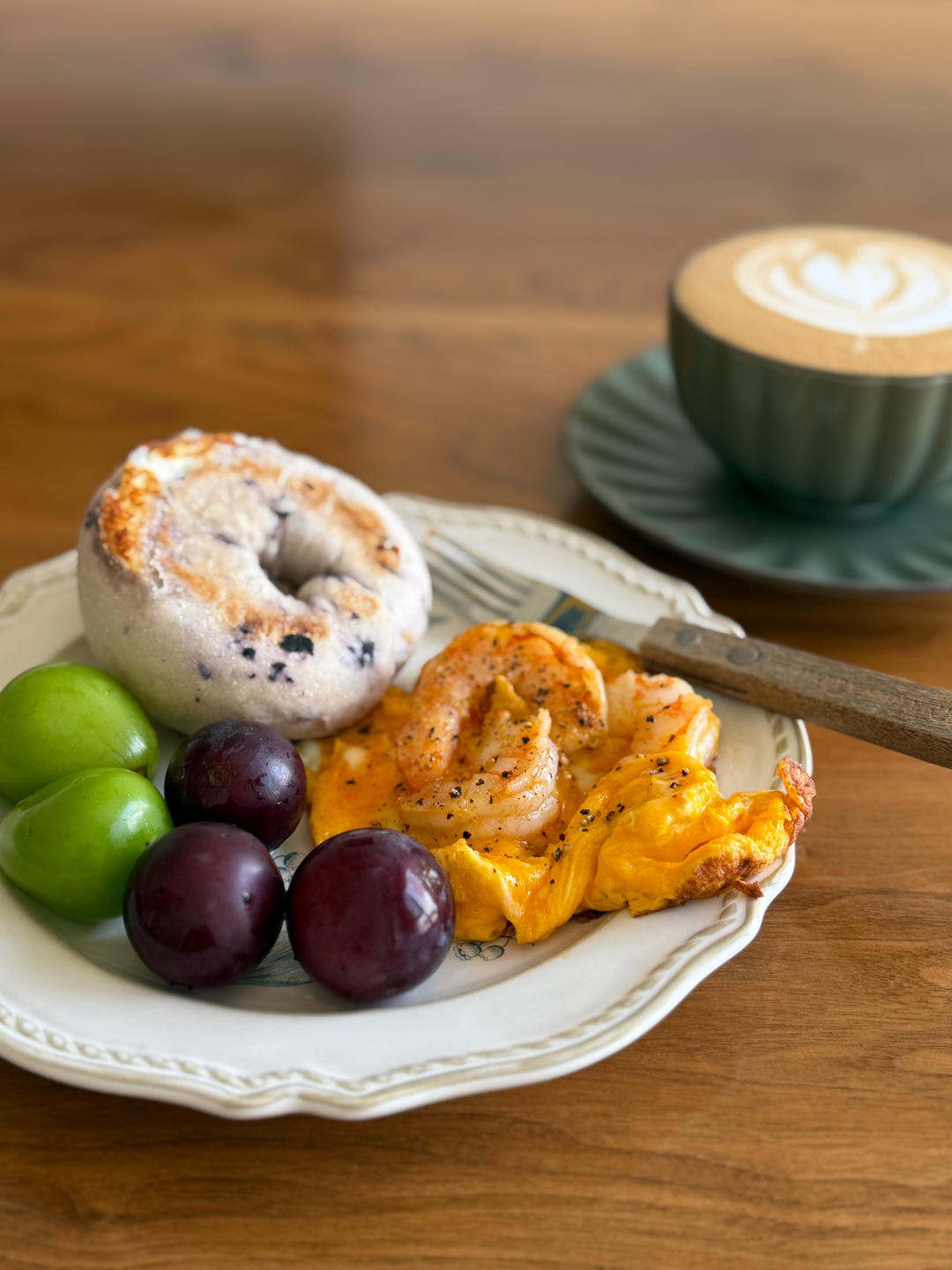 奶香蓝莓乳酪贝果💗新鲜水果香气🥯