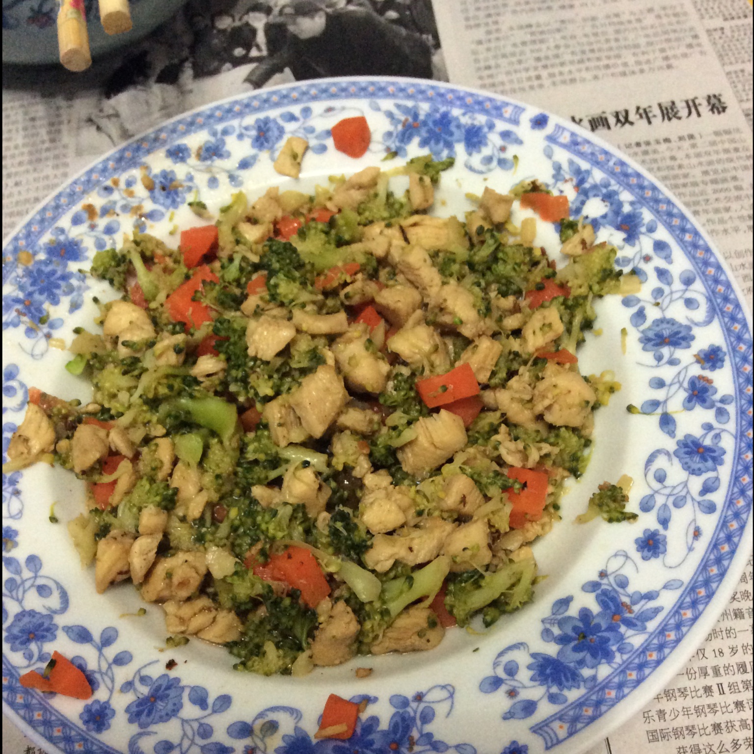 三色鸡丁（西兰花玉米胡萝卜版）
