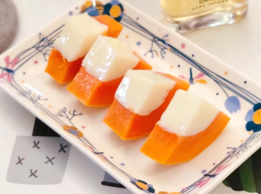 椰浆木瓜冻的做法