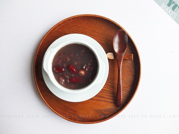红豆皂角米甜汤的做法