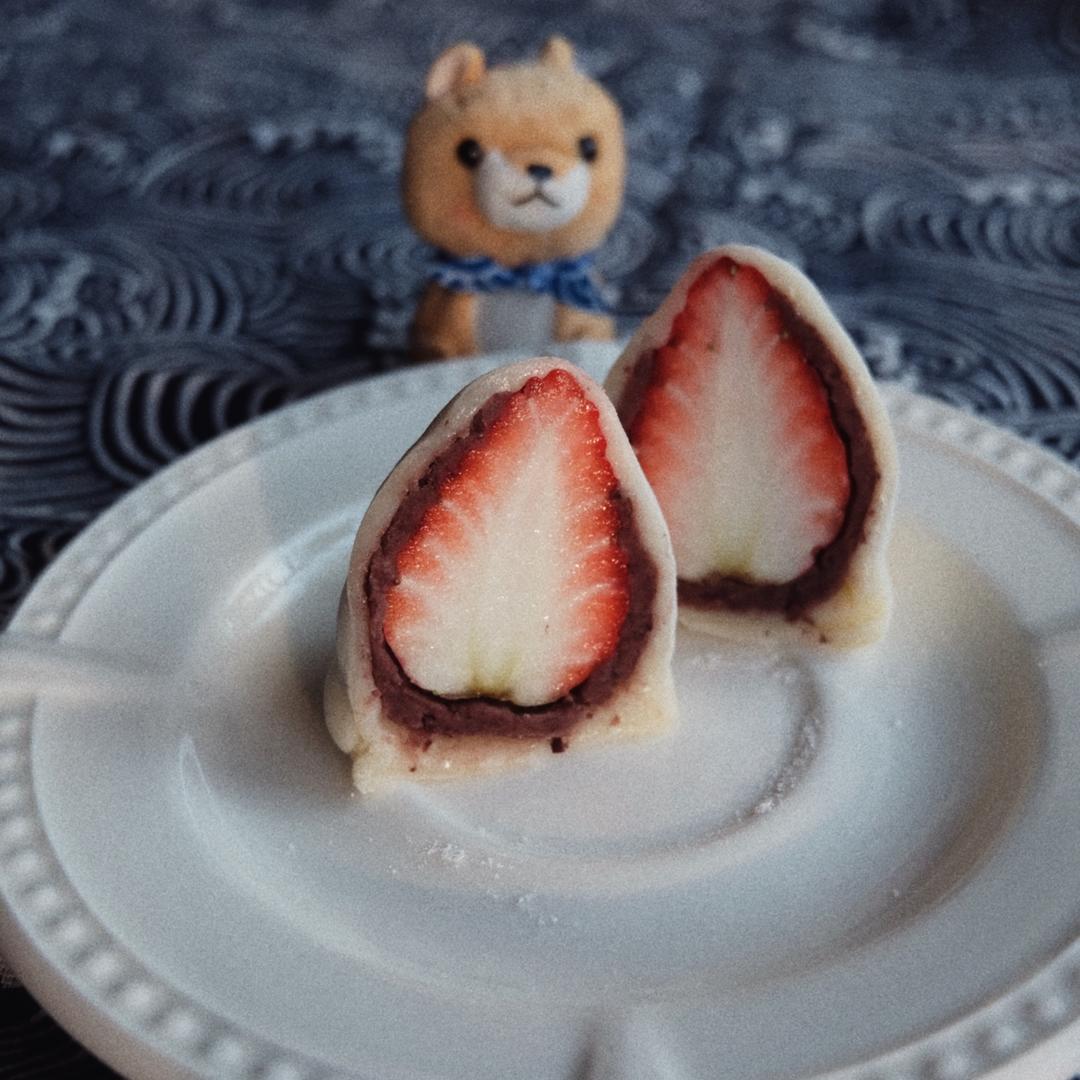 🍓草莓大福 - 简简单单颜值高的日式小甜点~