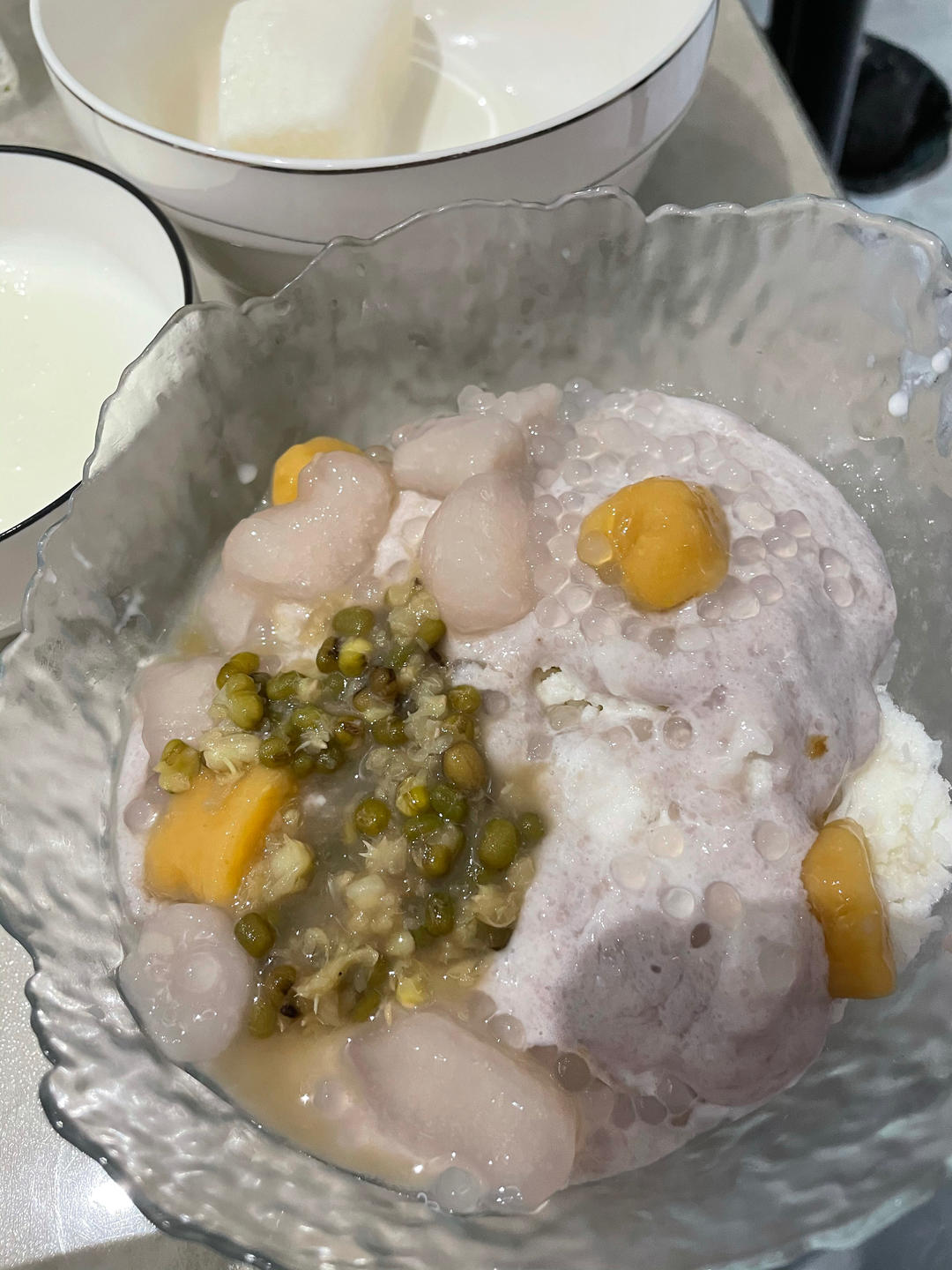 夜市超🔥摆摊甜品，芋泥麻薯冰汤圆❗️学会可以直接出摊