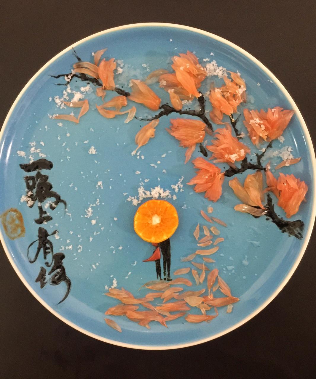 懒妈妈早餐做的我的蔬果盘画(诗.歌.词)