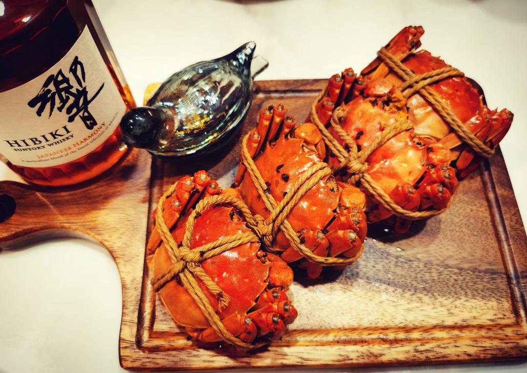 极致美味的桂花花雕醉蟹