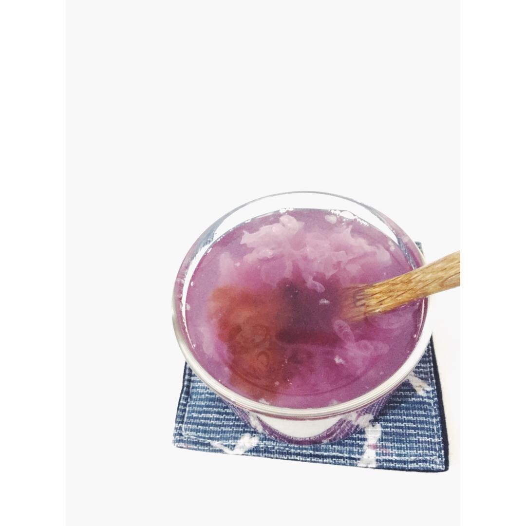 皂角米紫薯银耳羹