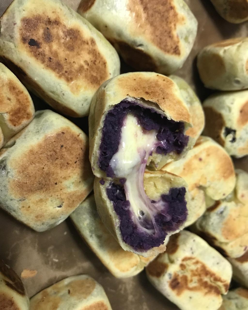网红紫薯芝士爆浆仙豆糕
