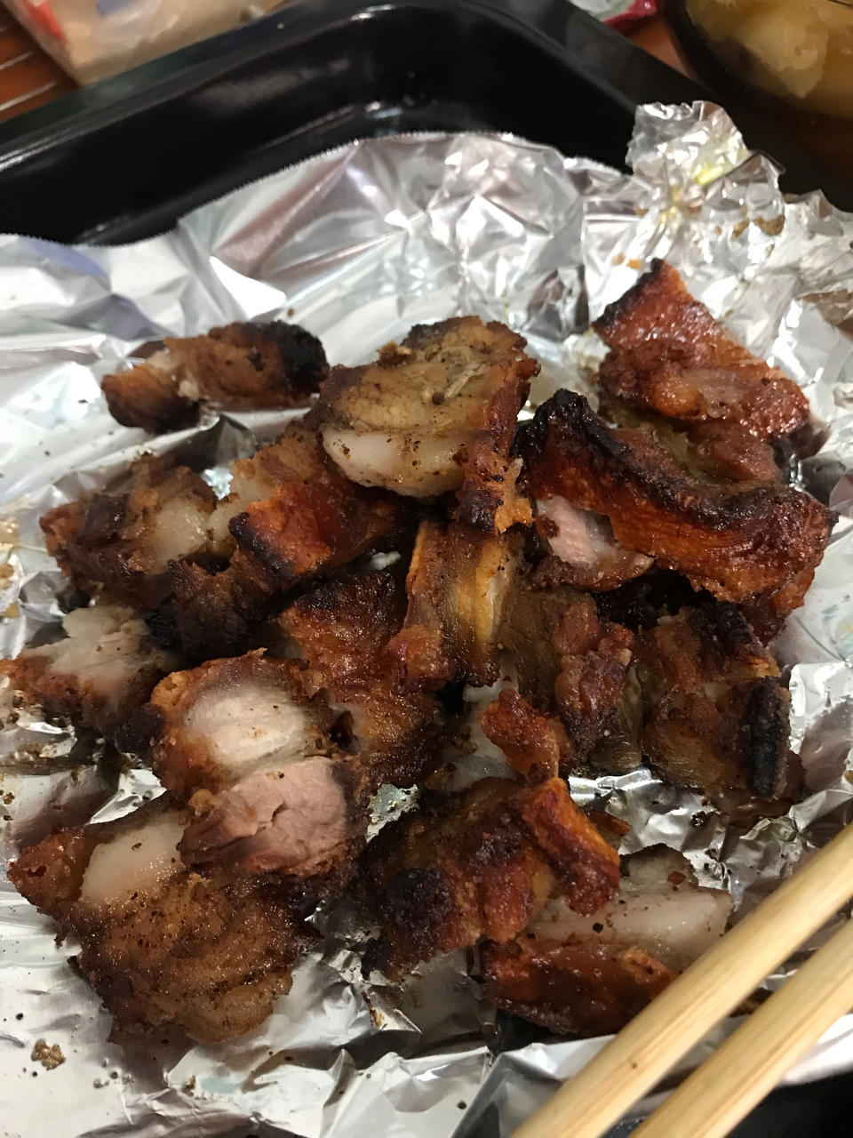 一次成功的脆皮五花肉