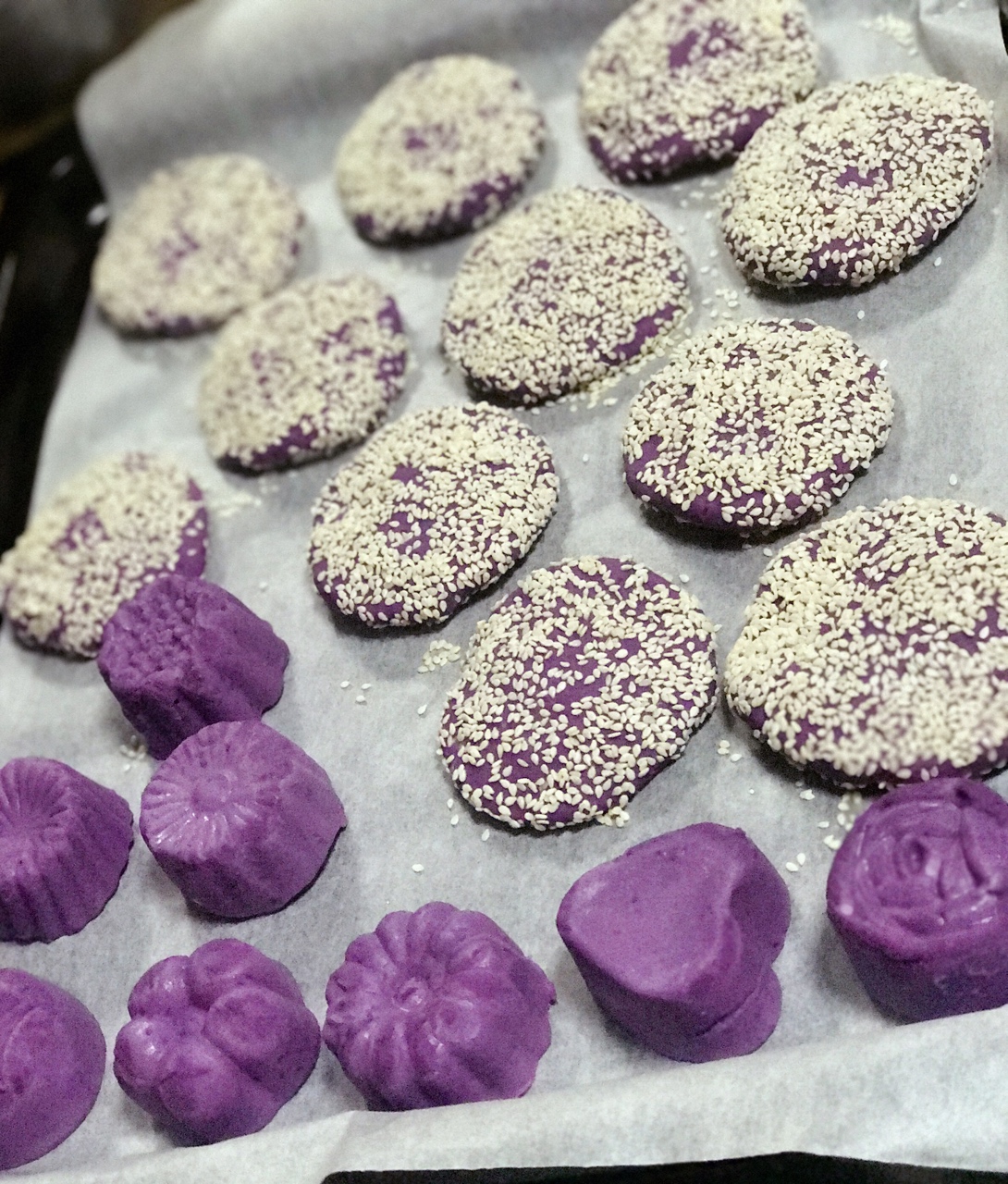紫薯糯米小饼--超简单烤箱版