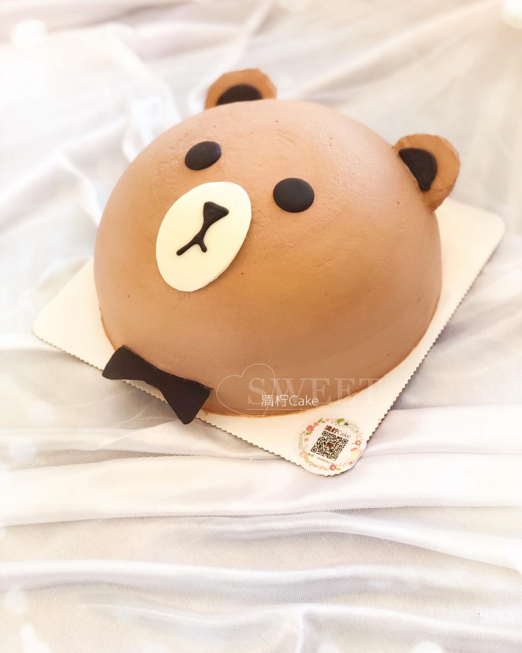 少女心布朗熊可妮兔马卡龙色可爱晕色蛋糕