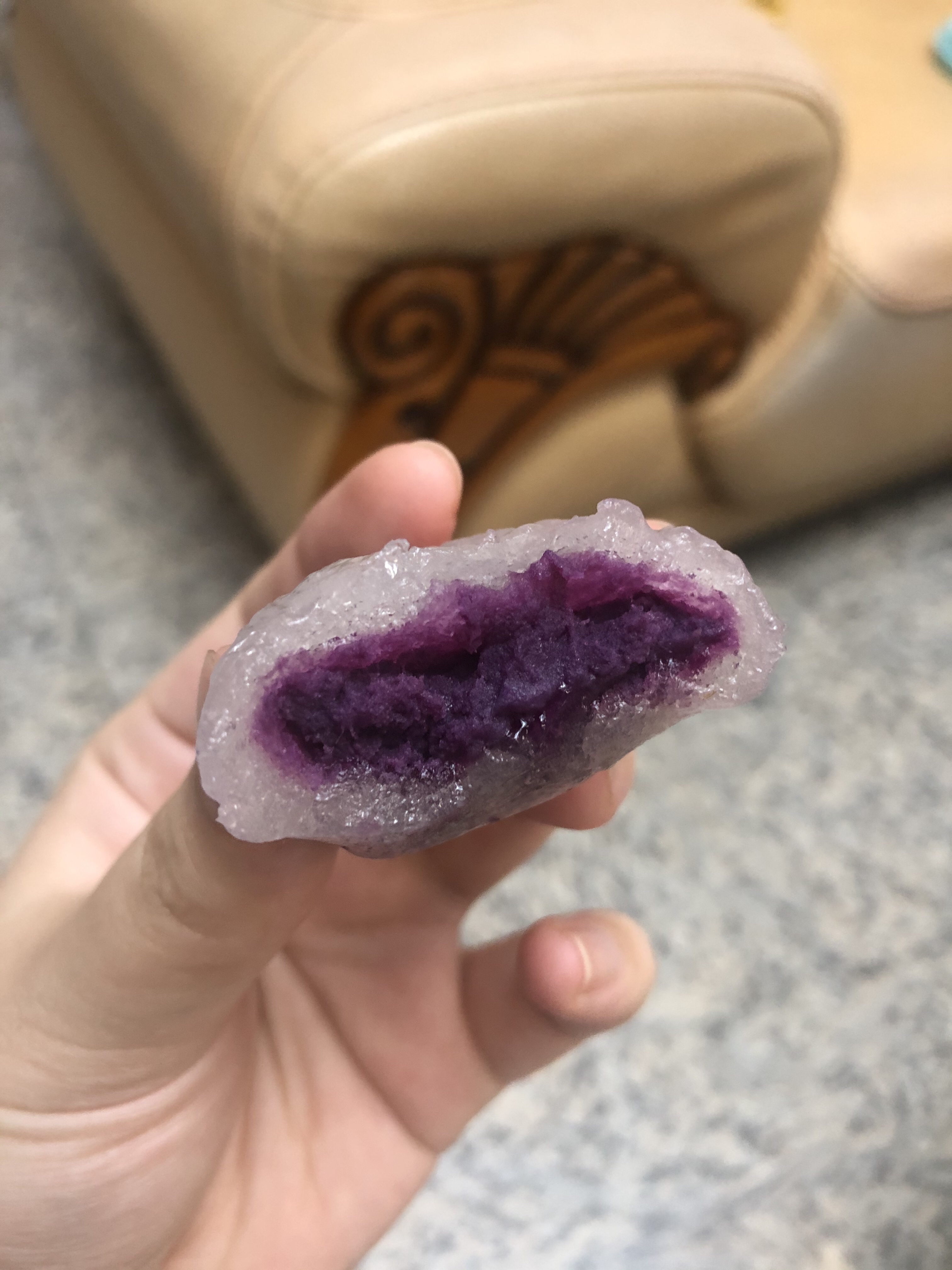 水晶西米紫薯糕