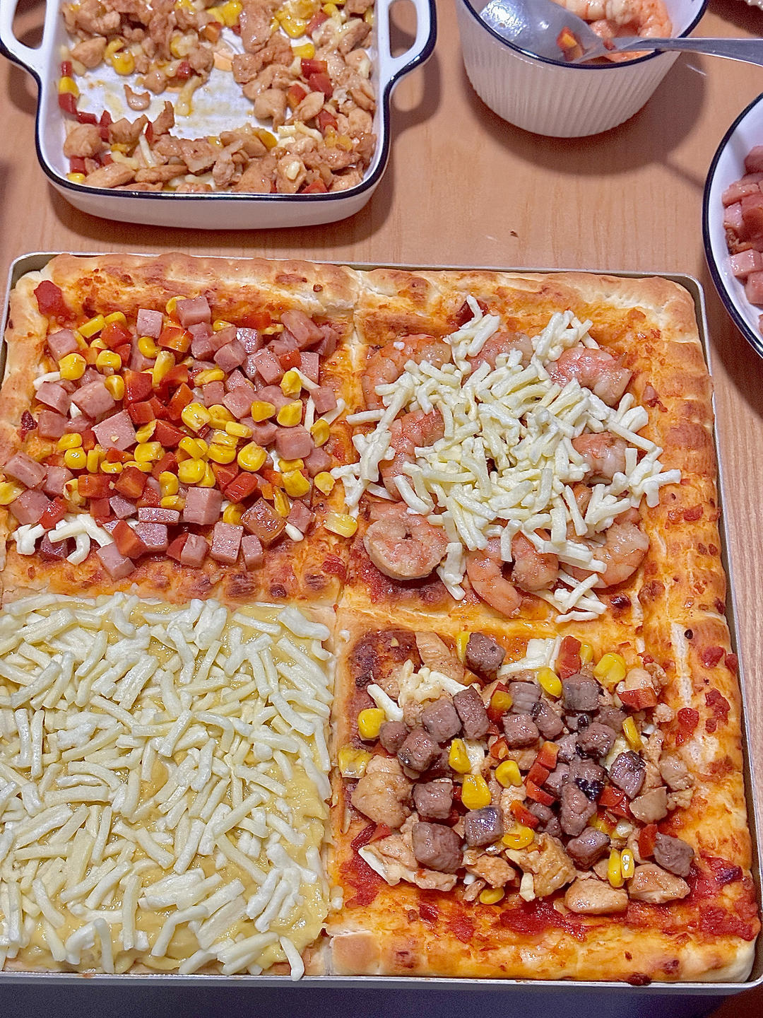 四拼口味披萨🍕/超过瘾/一次满足