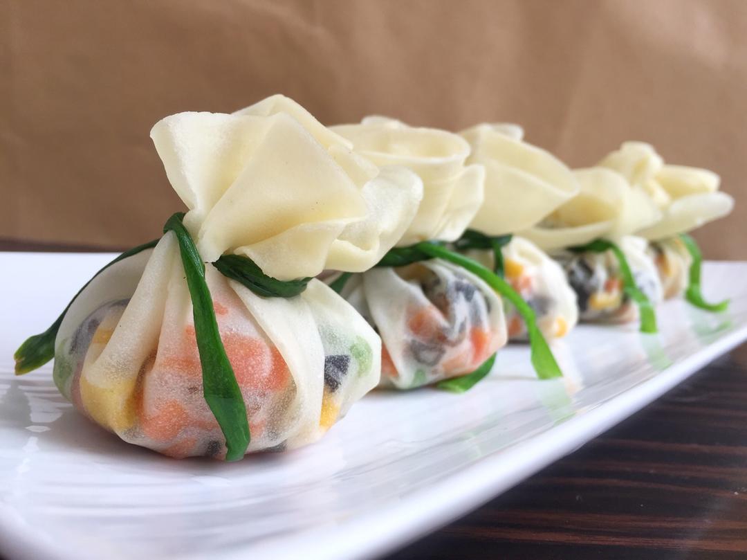 饺子皮花朵福袋