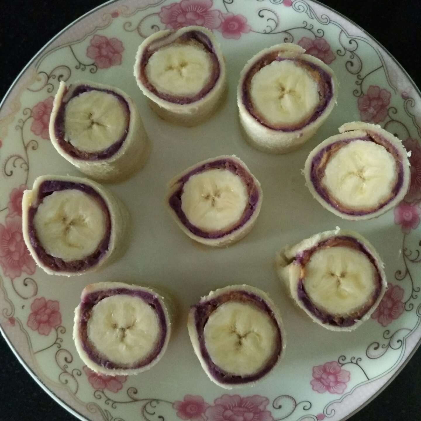 香蕉紫薯卷