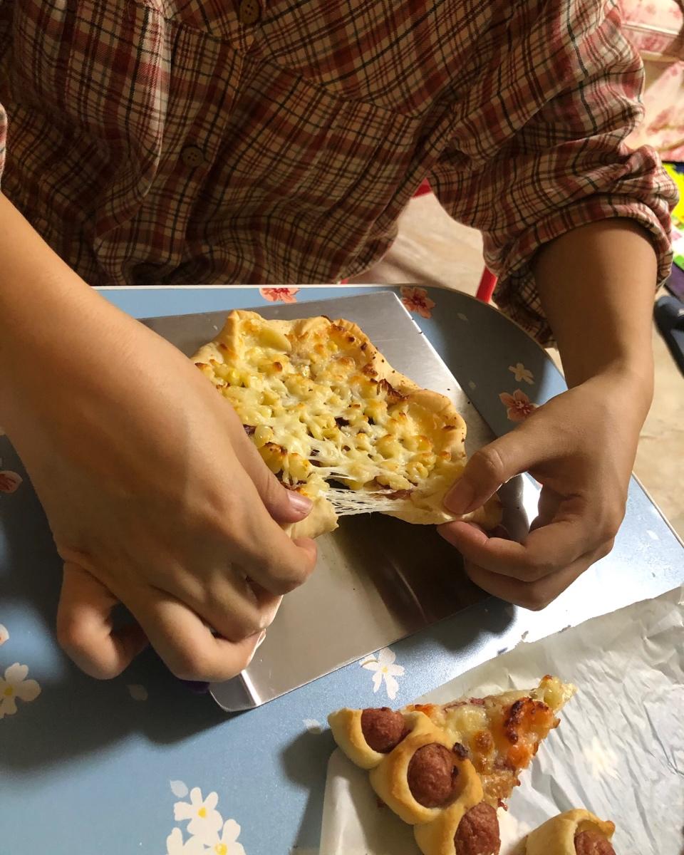 培根鲜虾披萨