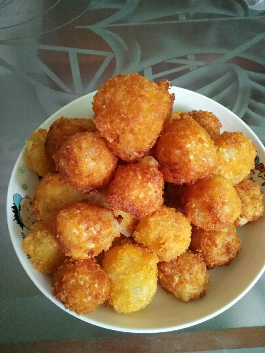 奇点奇滴做的炸土豆丸子