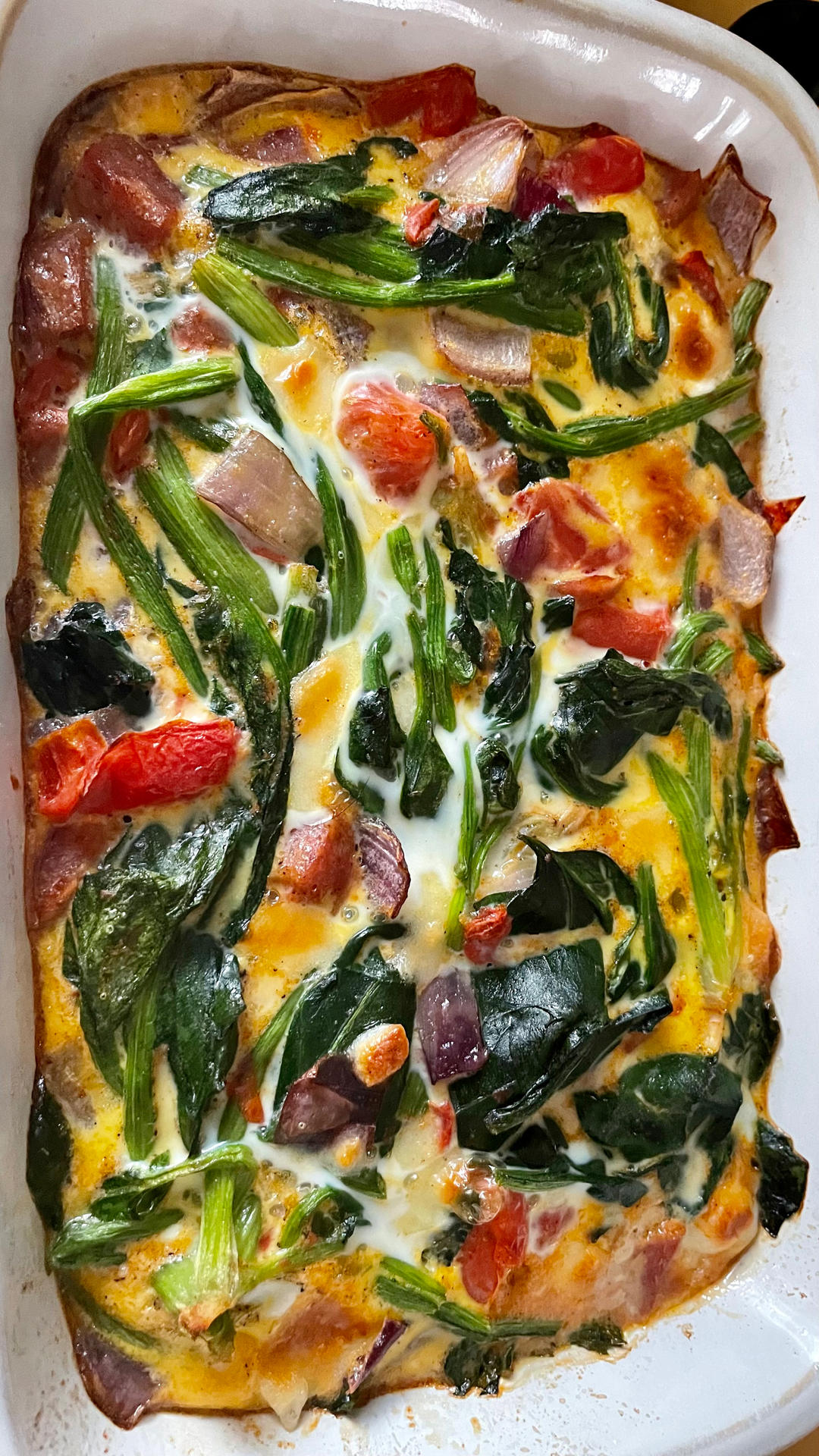 菠菜烘蛋烤箱版