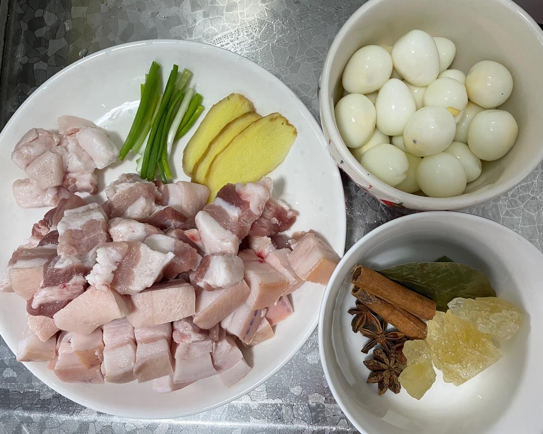 虎皮鹌鹑蛋红烧肉的做法步骤图怎么做好吃