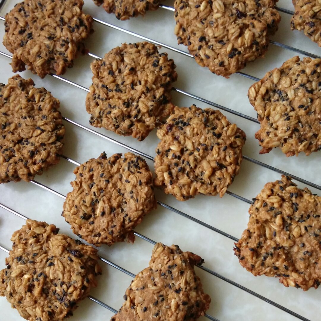 黑芝麻燕麦高纤饼干（无添加，另含植物油减脂配方）