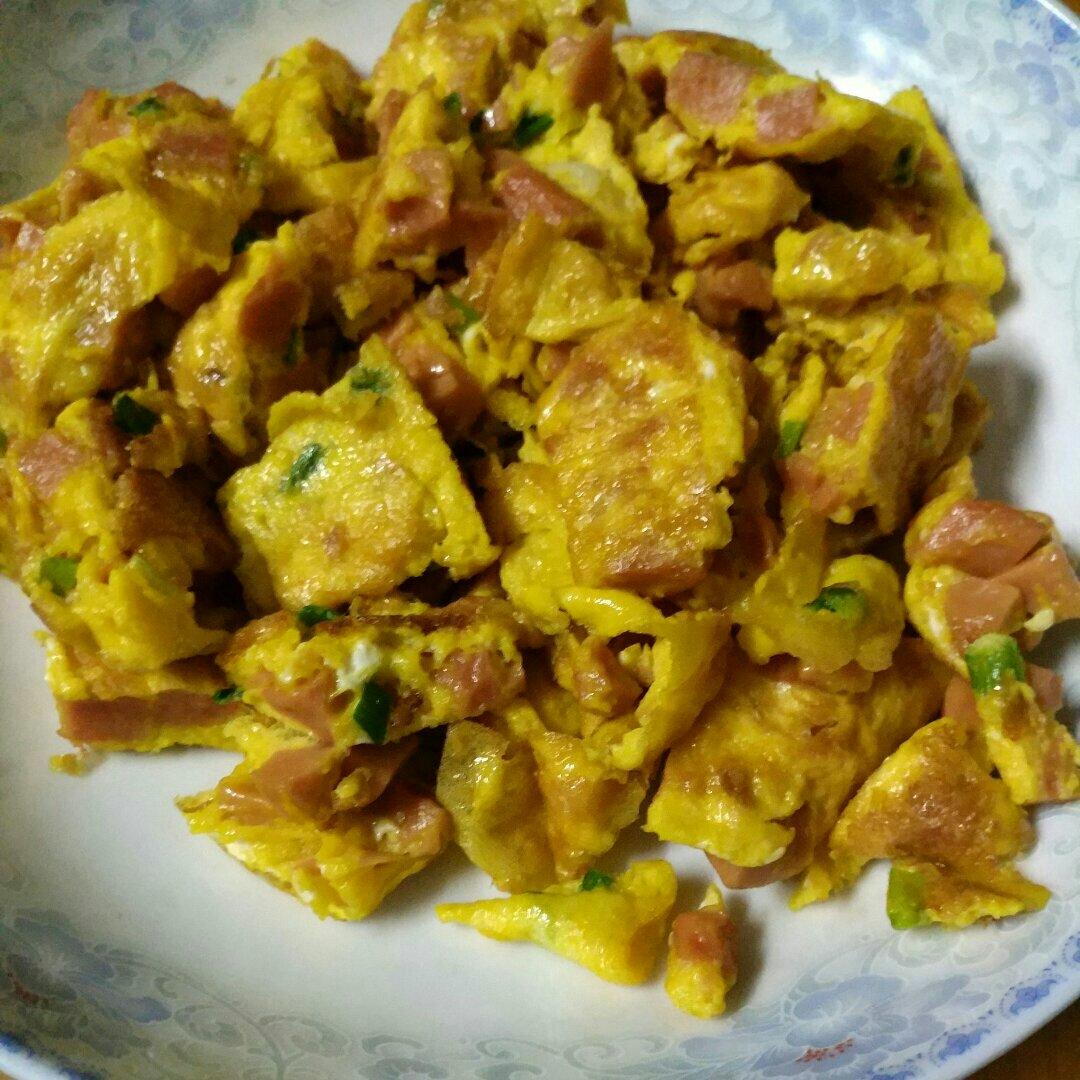 葱花火腿鸡蛋烧