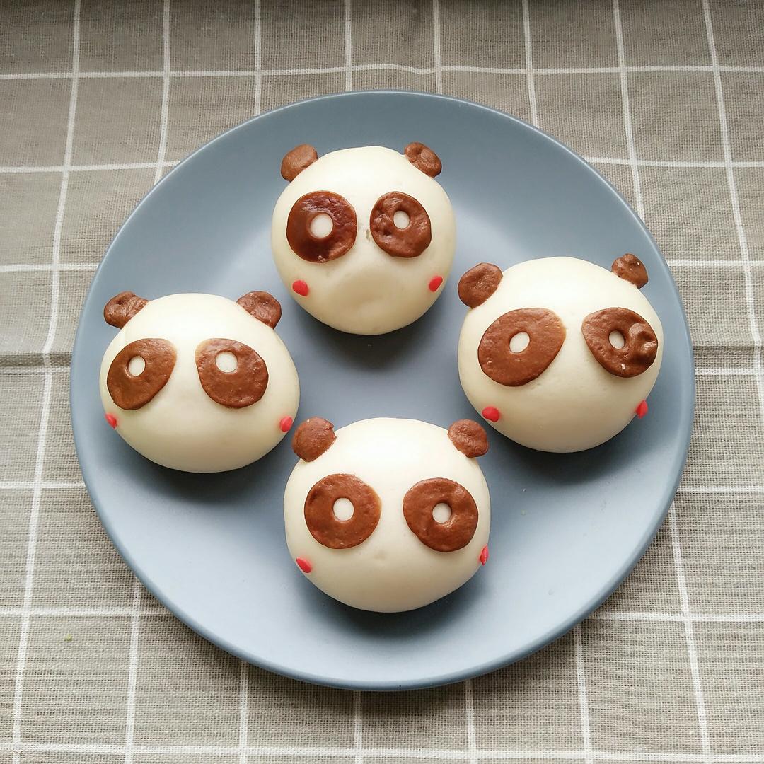 熊猫豆沙包&紫薯包