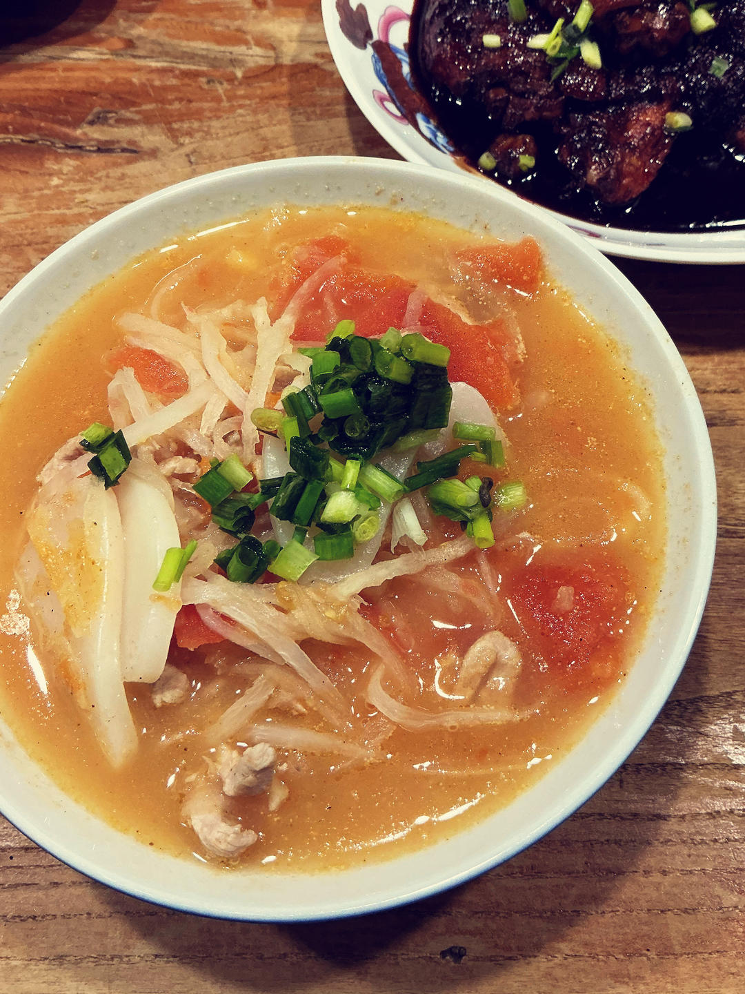 白萝卜西红柿疙瘩汤