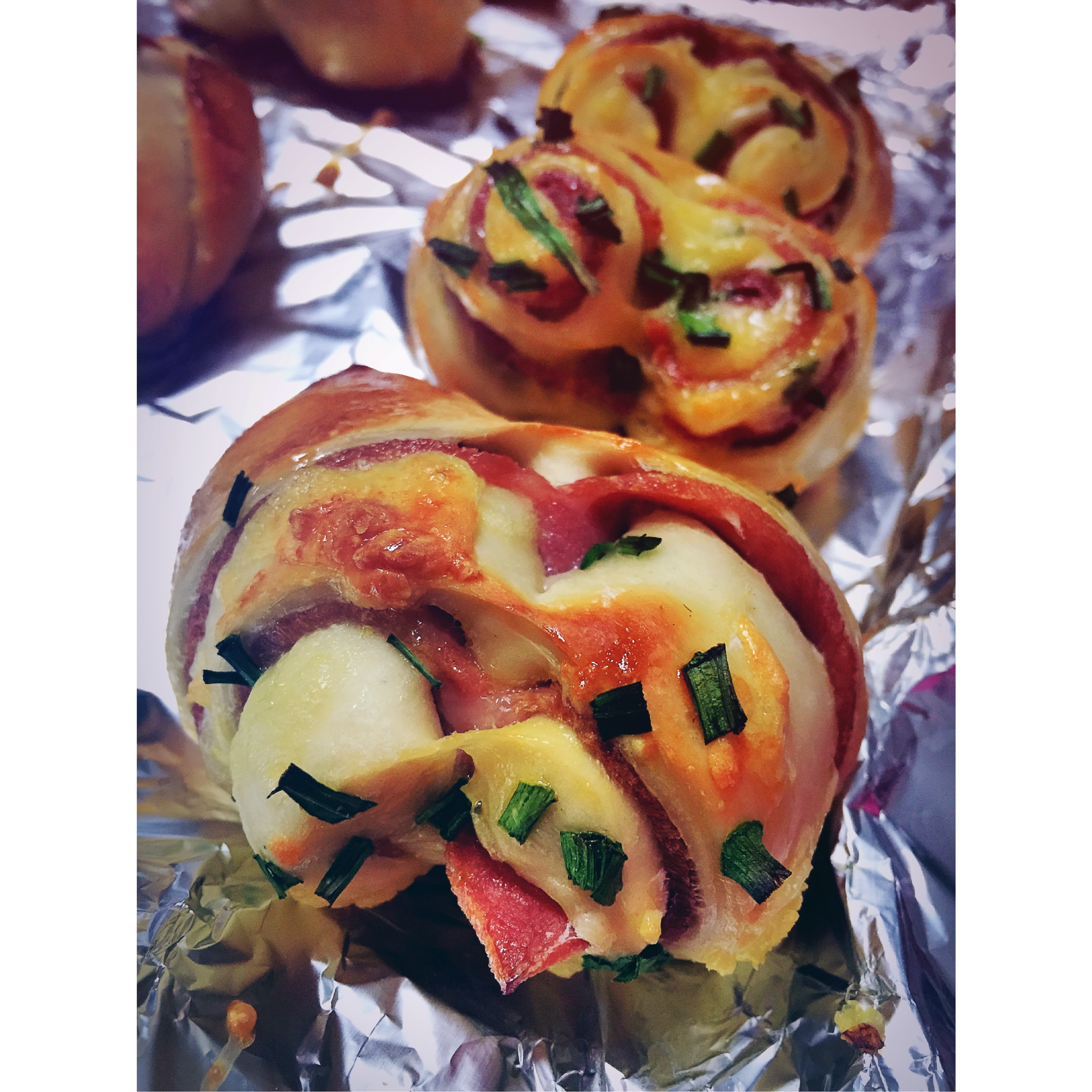 培根芝士面包卷