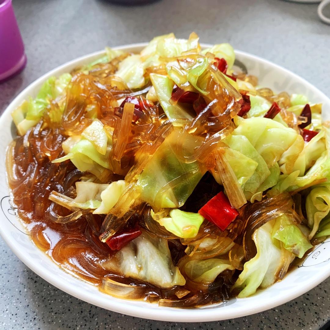 圆白菜炒粉条