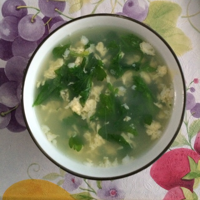 芹菜叶蛋花汤