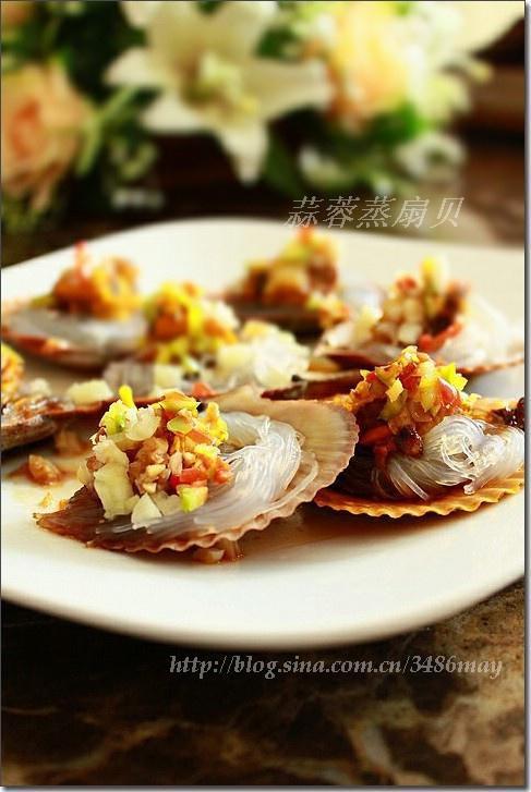 蒜蓉蒸扇贝的做法