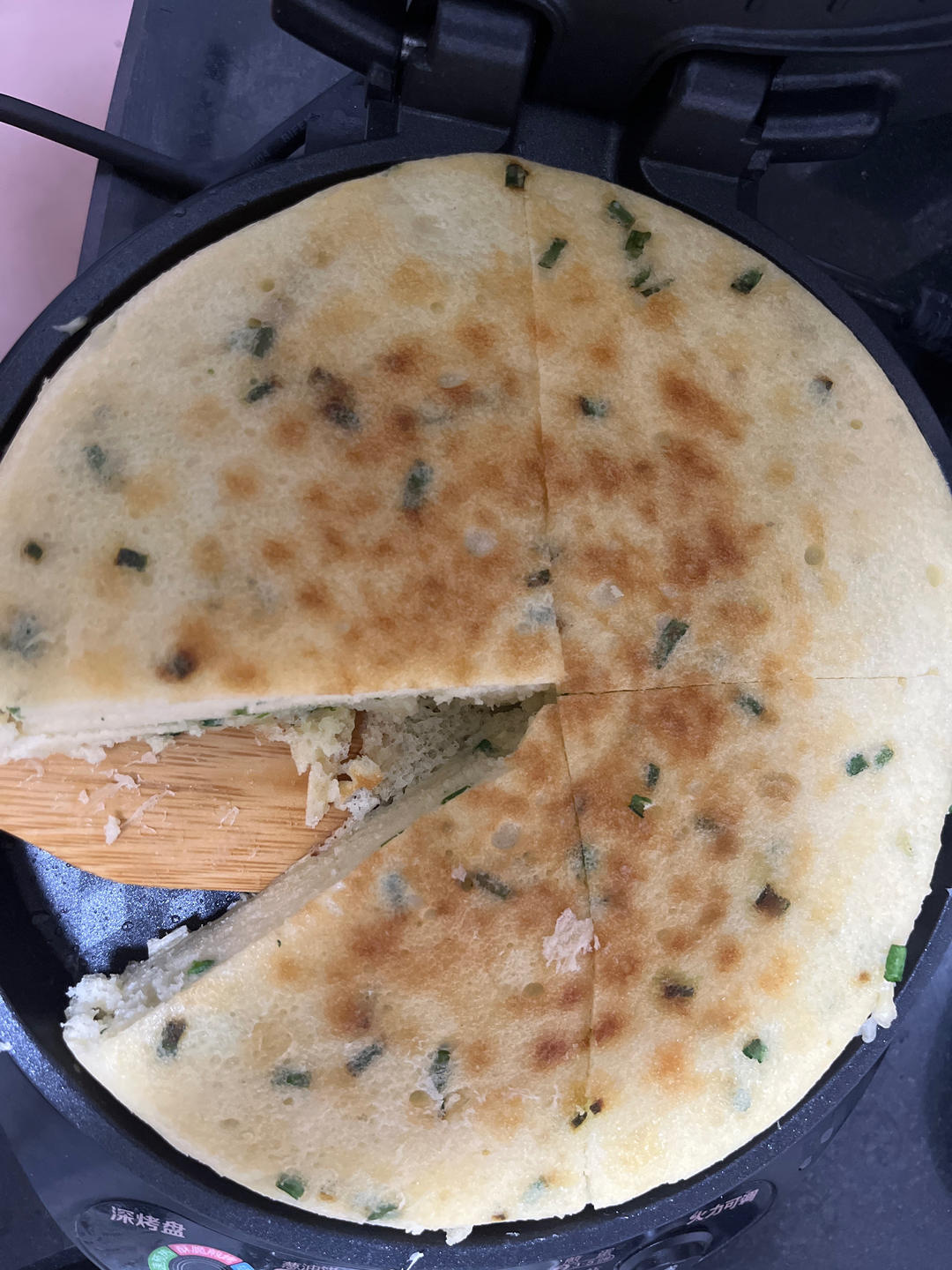 手不沾面做发面大饼