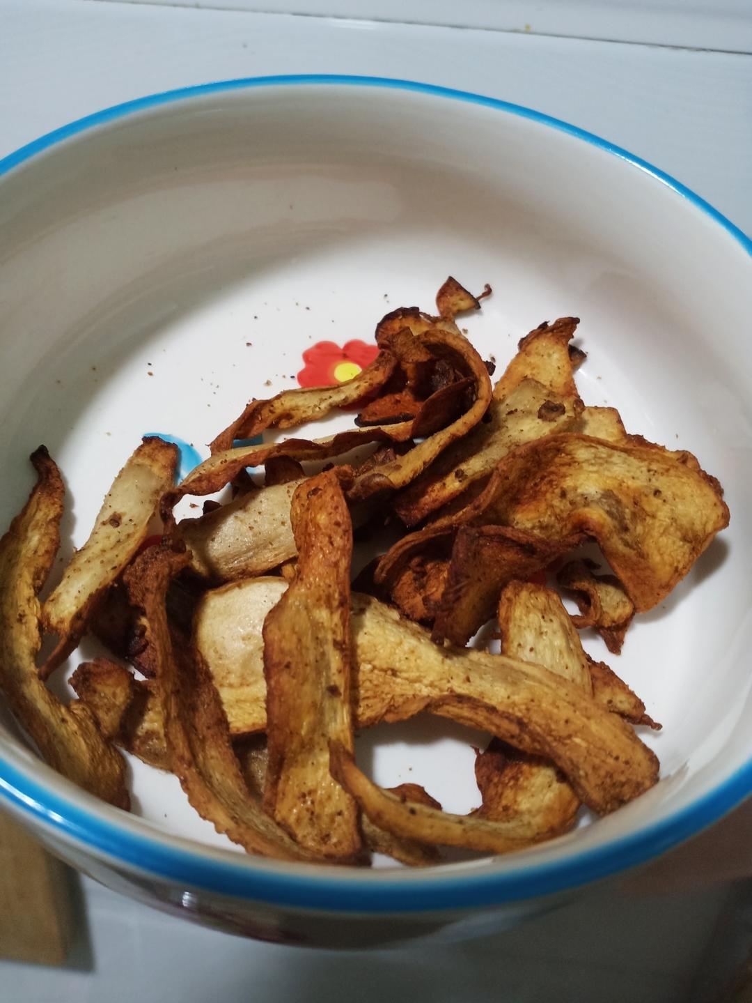 素食天天想吃的空气炸锅杏鲍菇