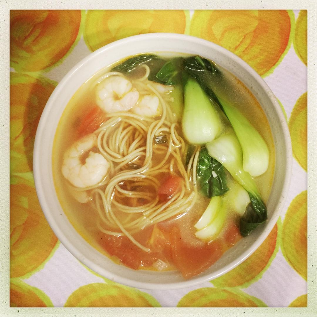 虾仁西红柿热汤面丨健康·三餐<好好吃饭8>