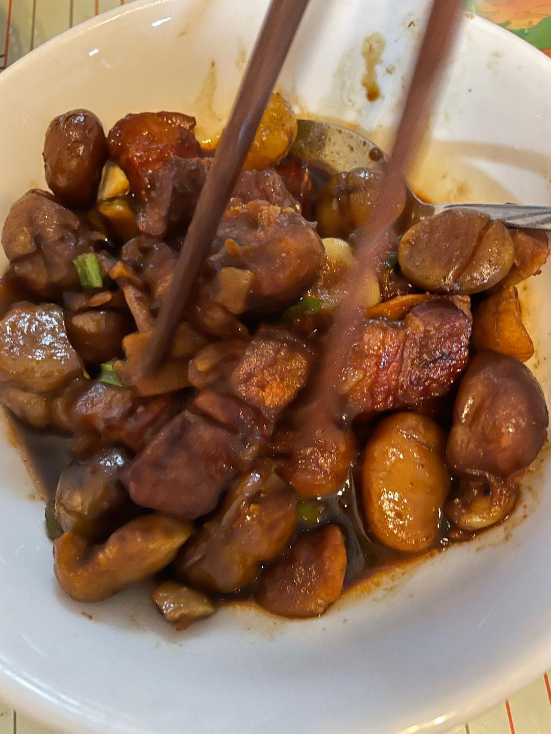 栗子焖花肉