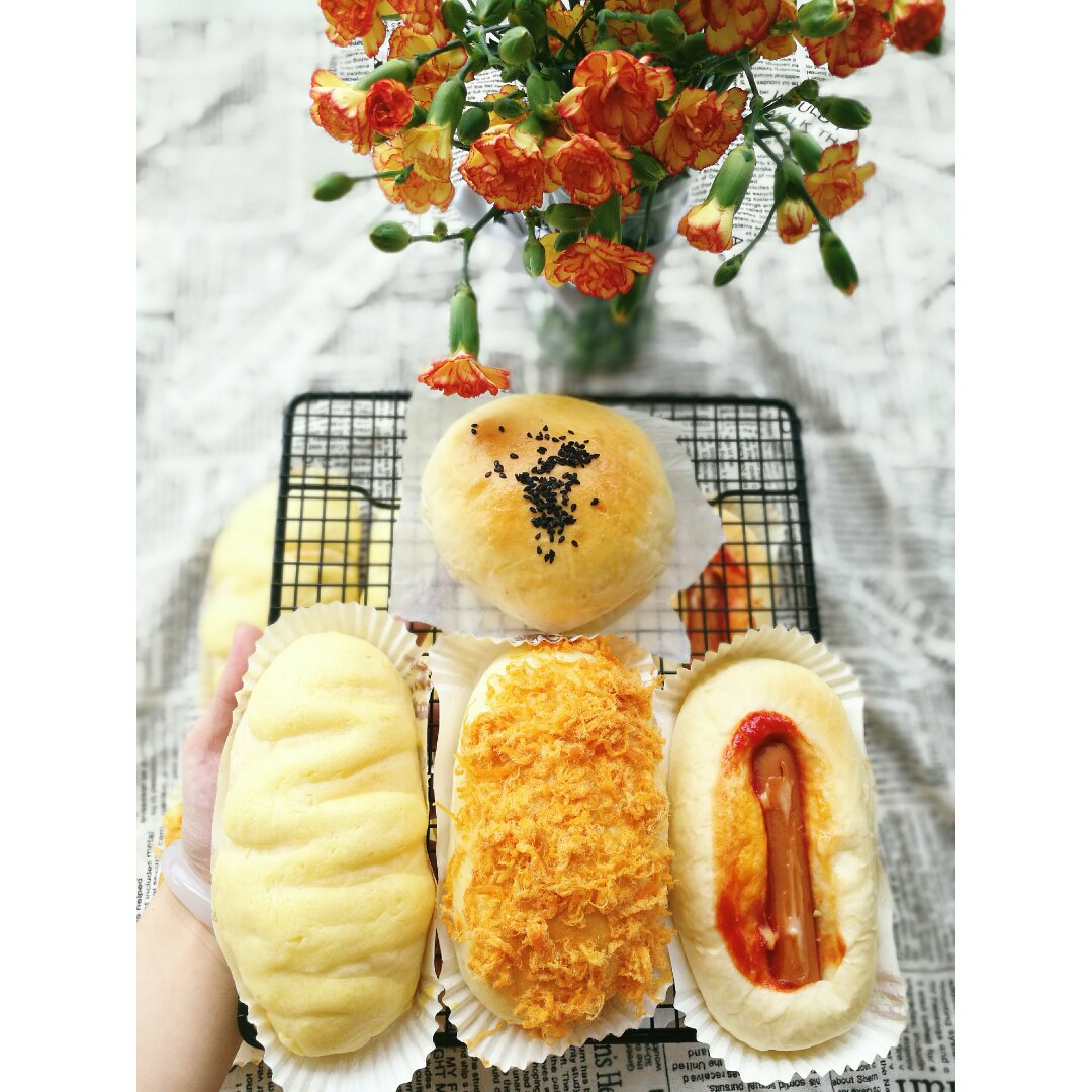 花式小面包组合（只需一次揉面）