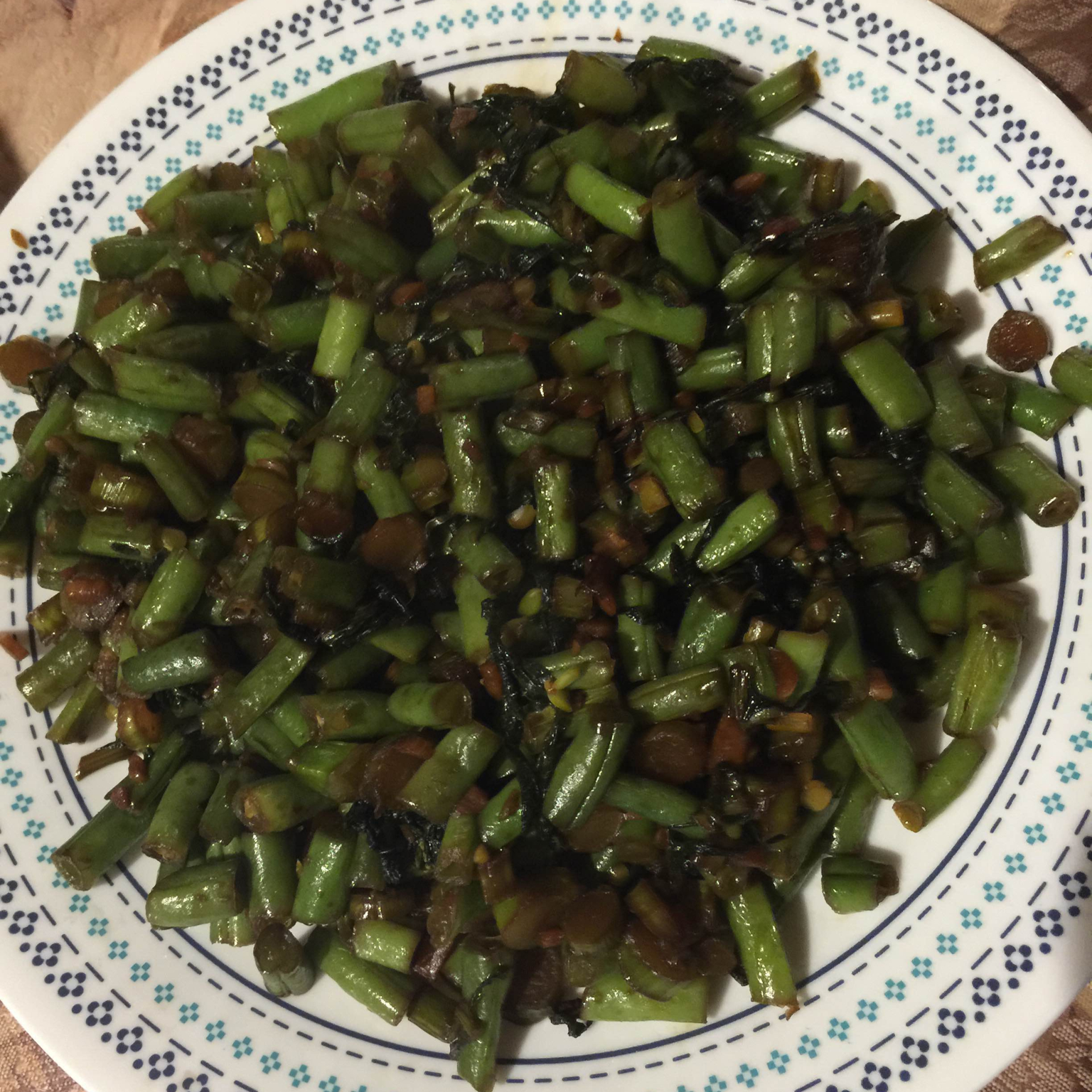 榄菜肉末四季豆