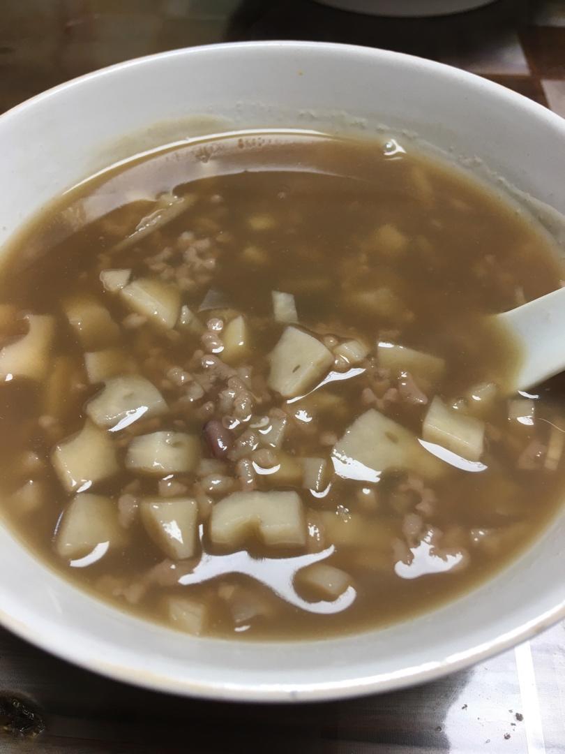 红豆莲藕红糖粥