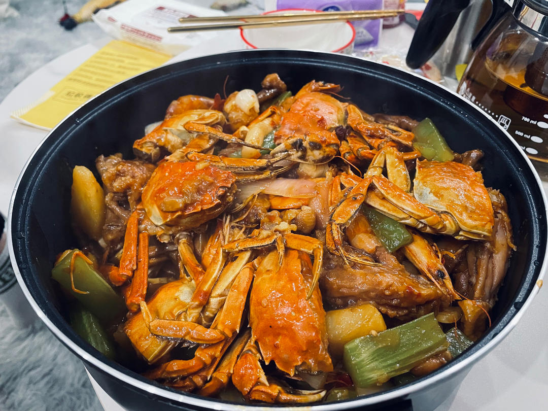 馋嘴梭子蟹肉煲