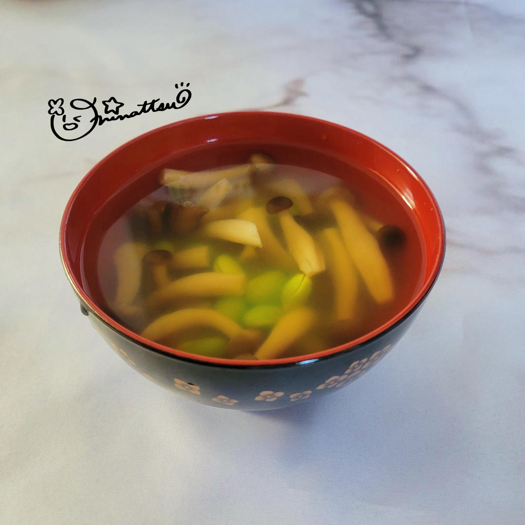 毛豆蟹味菇汤