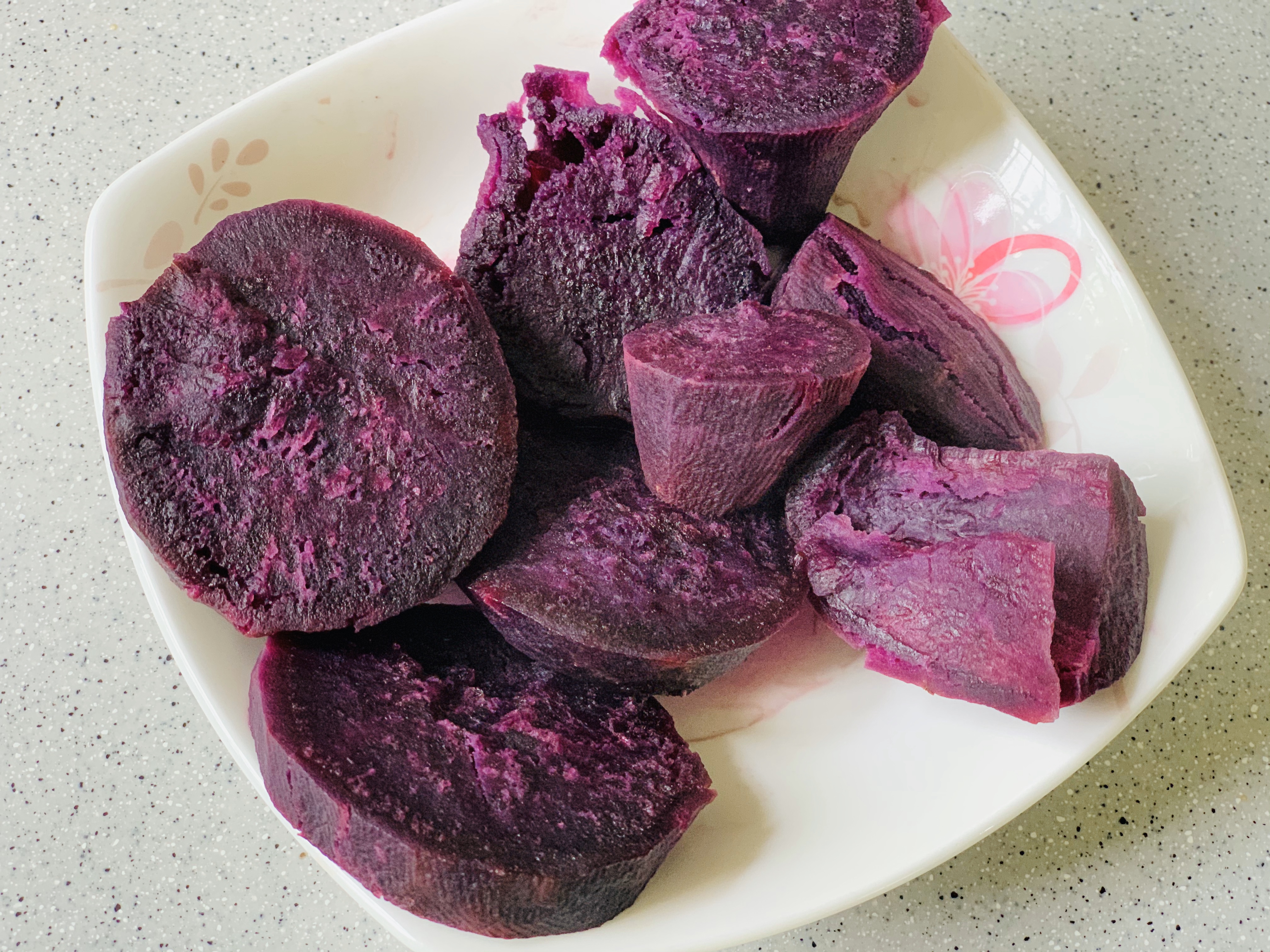 颜值与口味兼备的紫薯雪山吐司（面包机懒人版）的做法 步骤8