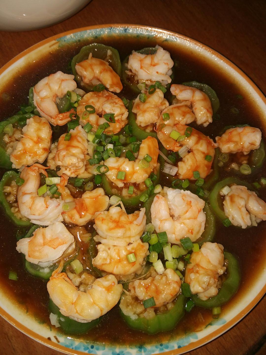 小飞侠555做的清蒸丝瓜虾仁