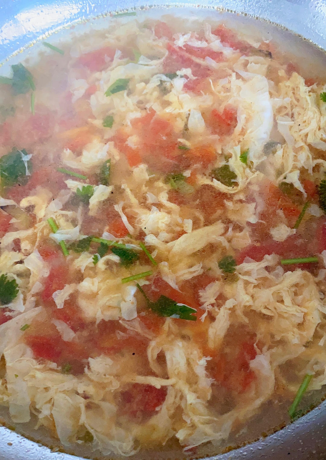 鸡蛋菠菜汤(跟酒店里喝的一个味道！)