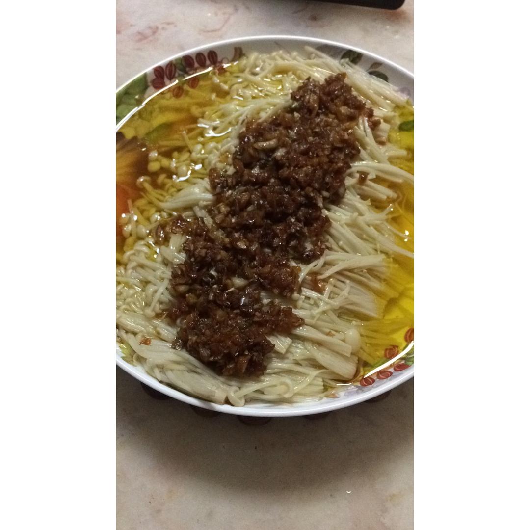 蒜蓉蒸金针菇