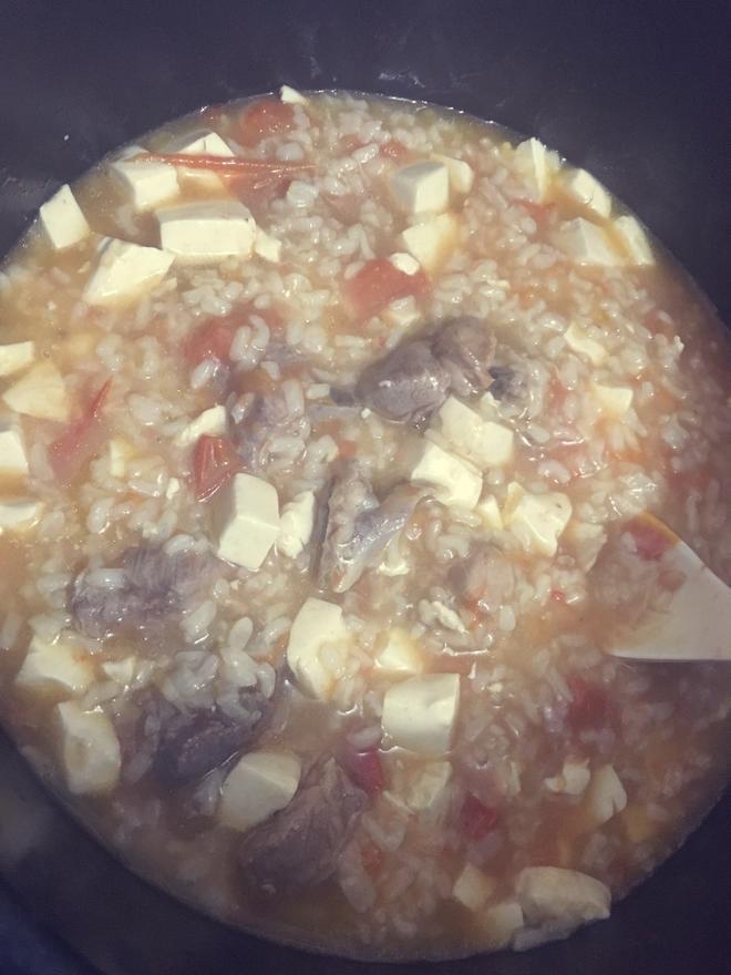 番茄排骨豆腐粥的做法