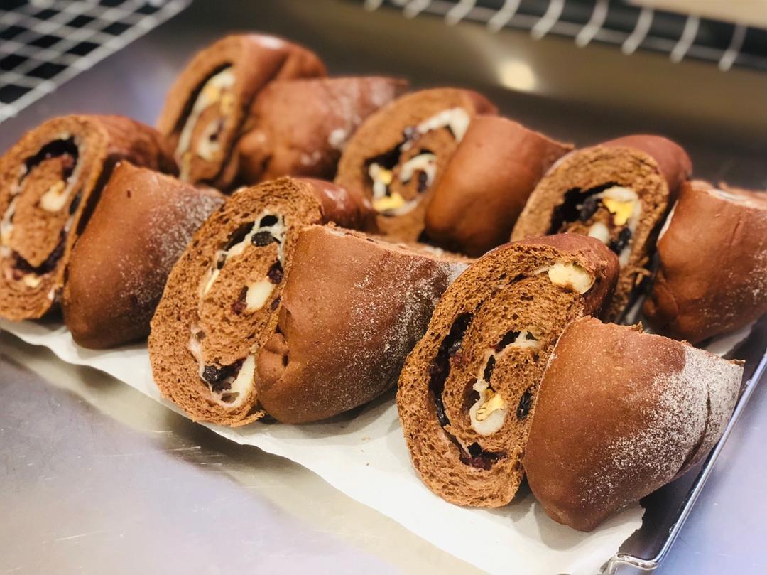 麻薯核桃夹心软欧包