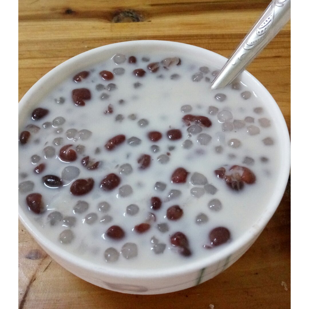 红豆牛奶西米露