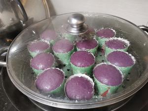 紫薯蒸糕（酵母版）的做法 步骤5