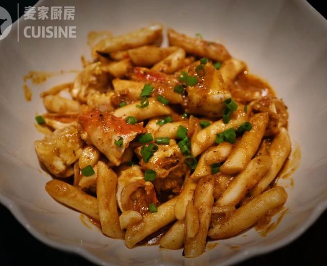 帝王蟹炒年糕的做法