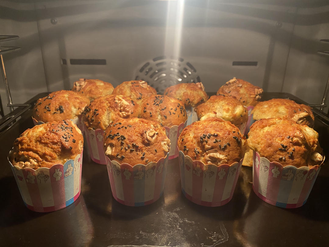 香蕉核桃蛋糕（低油少糖健康版）