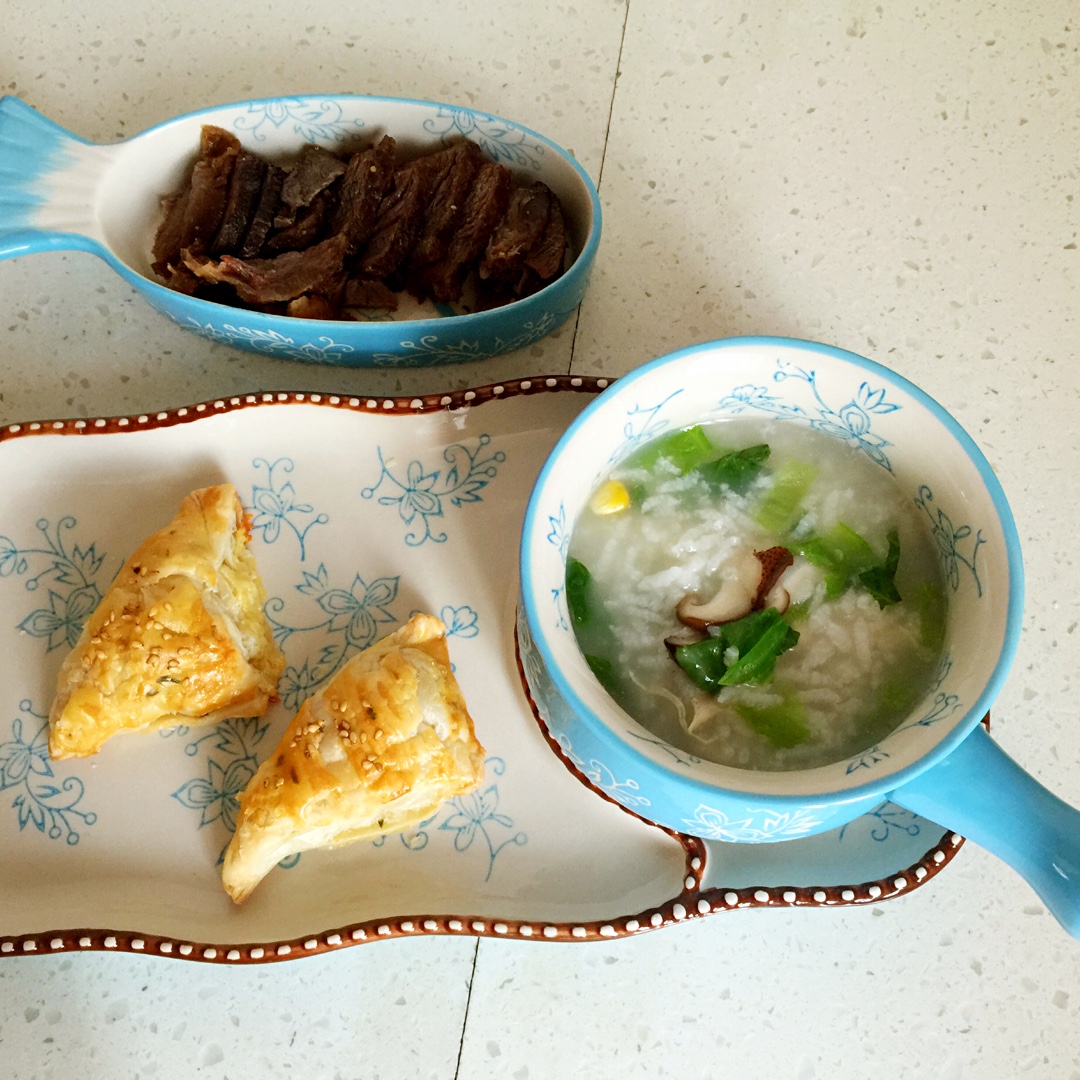 香菇滑鸡粥