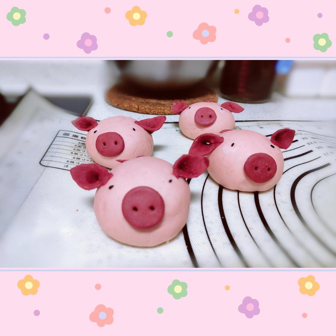 卡通馒头，小猪豆沙包，花样馒头